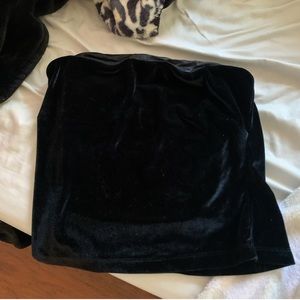 black velvet tube top from urban outfitters
